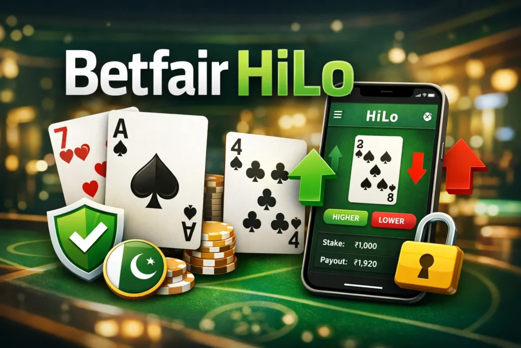 Betfair HiLo betting ID guide for Pakistan users with casino game access