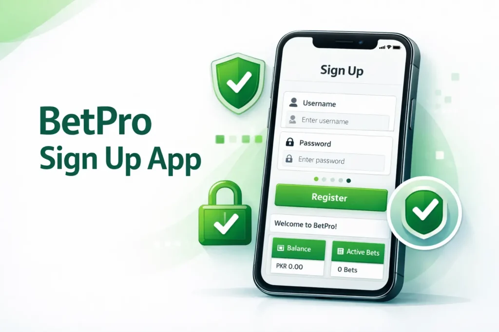 BetPro sign up app guide for Pakistan users with mobile account setup steps