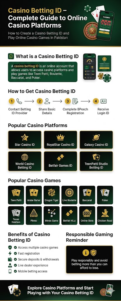 casino betting id infographic casino games and registration steps