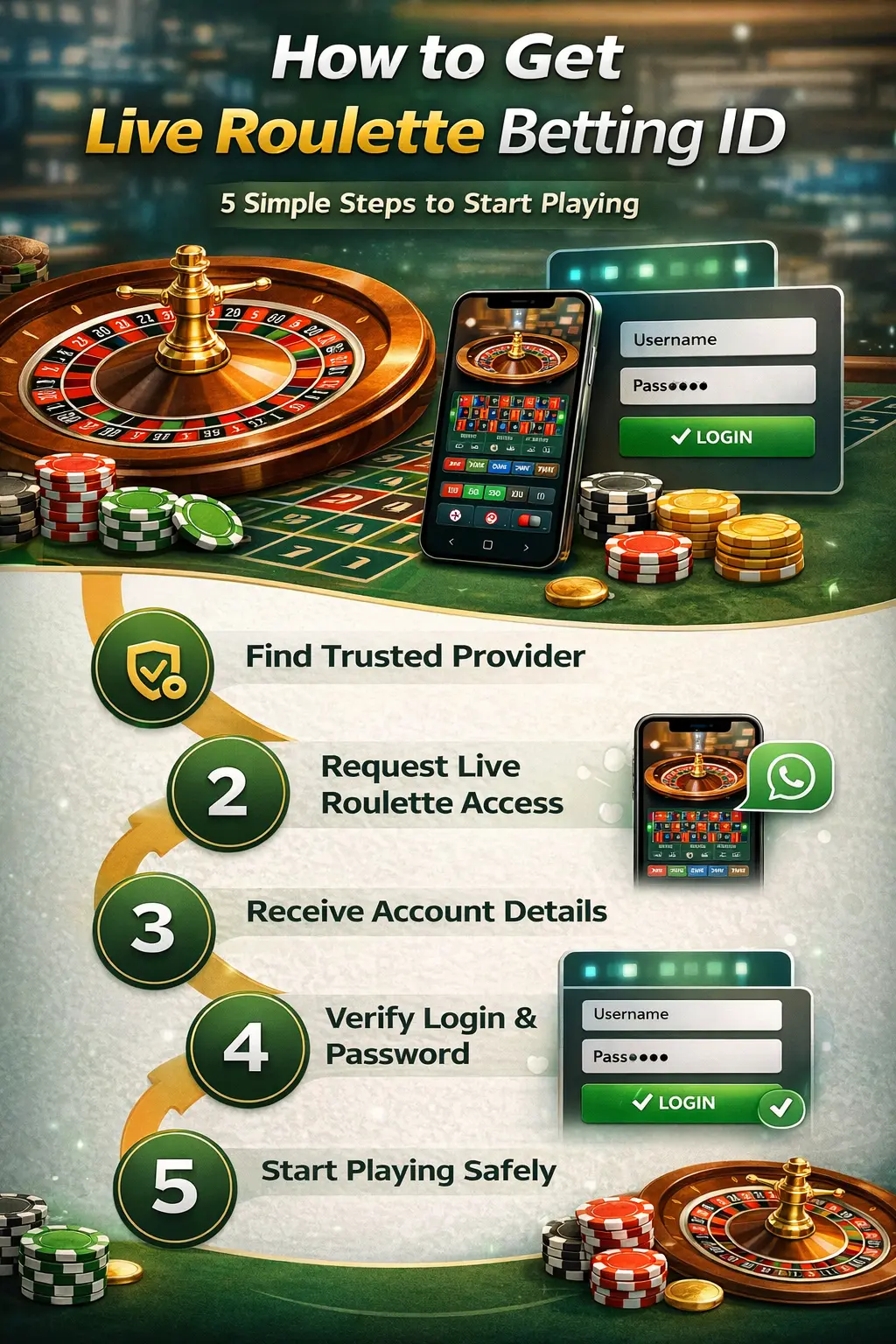 Live roulette betting ID step by step setup guide for live casino access in Pakistan