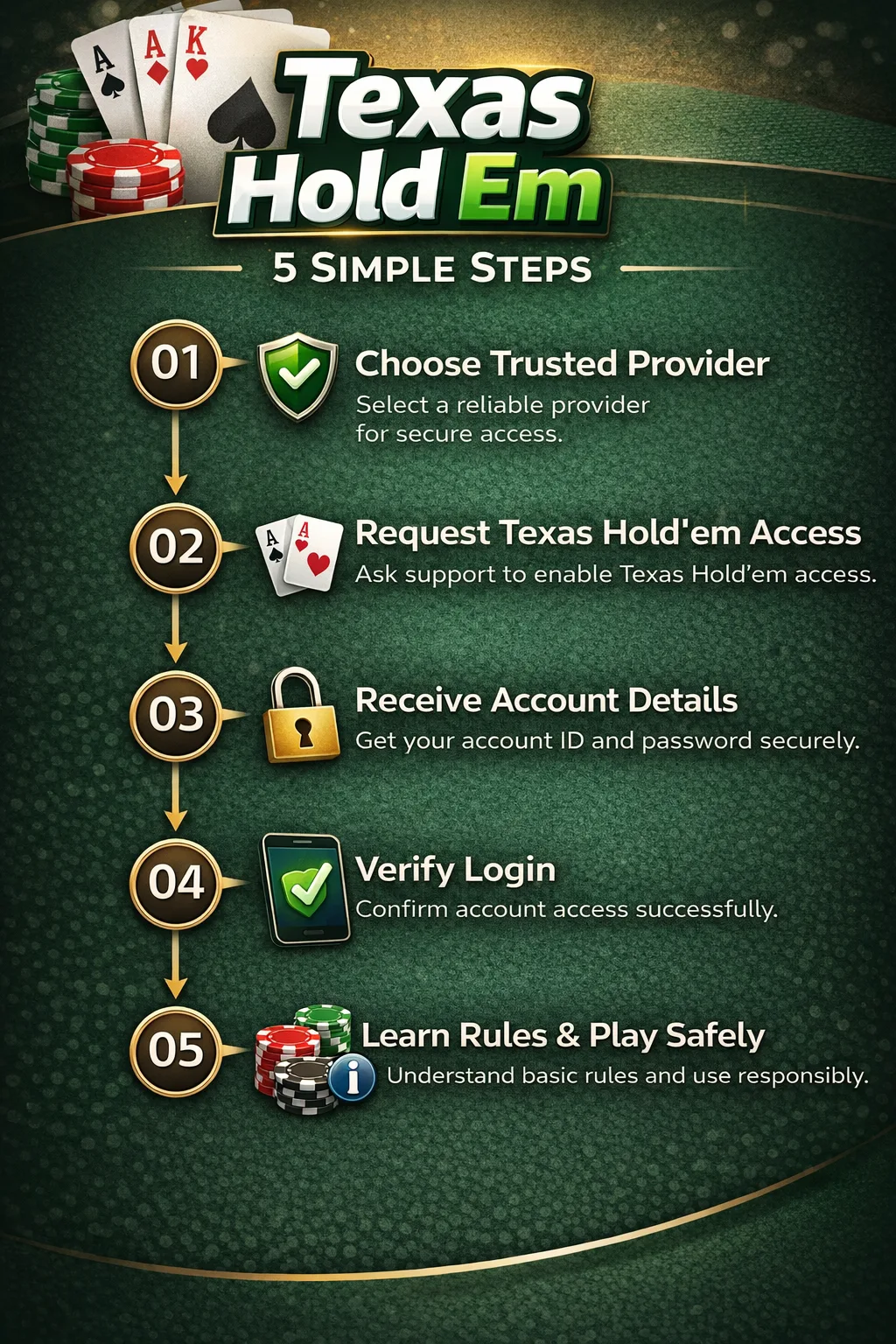 Texas Hold Em betting ID step by step setup guide for Pakistan users