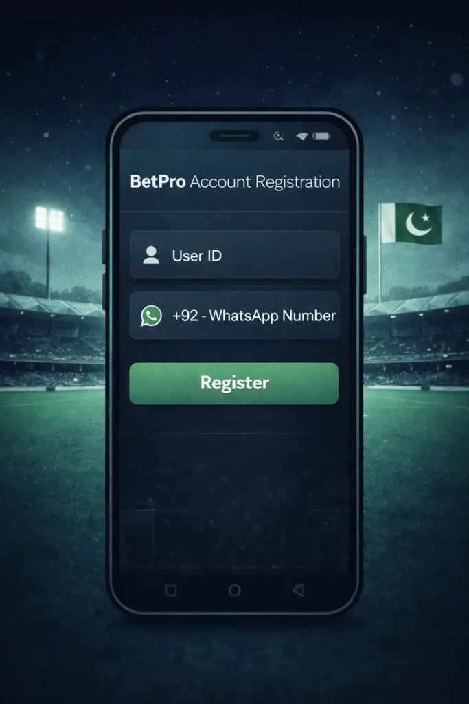 betpro account registration pakistan complete guide 2026