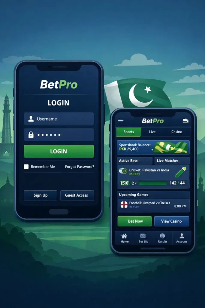 betpro login after sign up guide pakistan