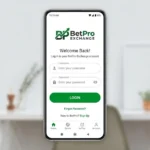 BetPro ID Pakistan login screen on Android phone showing username and password fields for Pakistani user