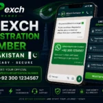 BPexch registration number guide showing WhatsApp contact and registration form on mobile for Pakistan users