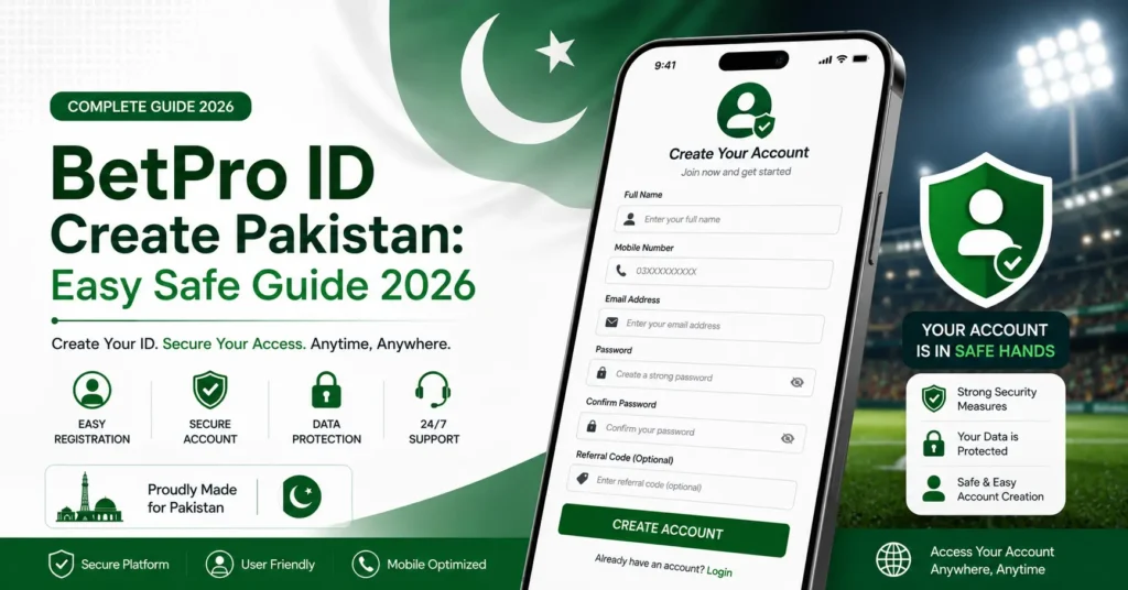 BetPro ID create Pakistan guide for online users