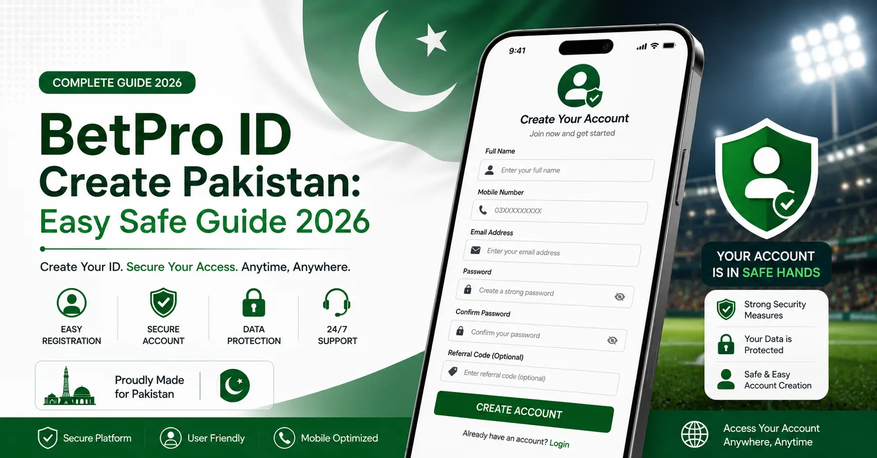 BetPro ID create Pakistan guide for online users