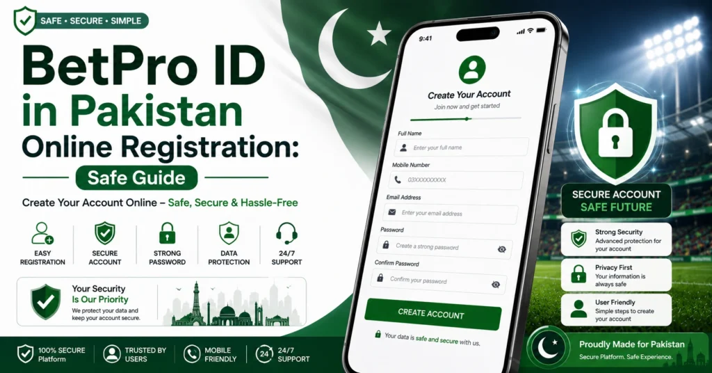 BetPro ID in Pakistan online registration safe guide on mobile