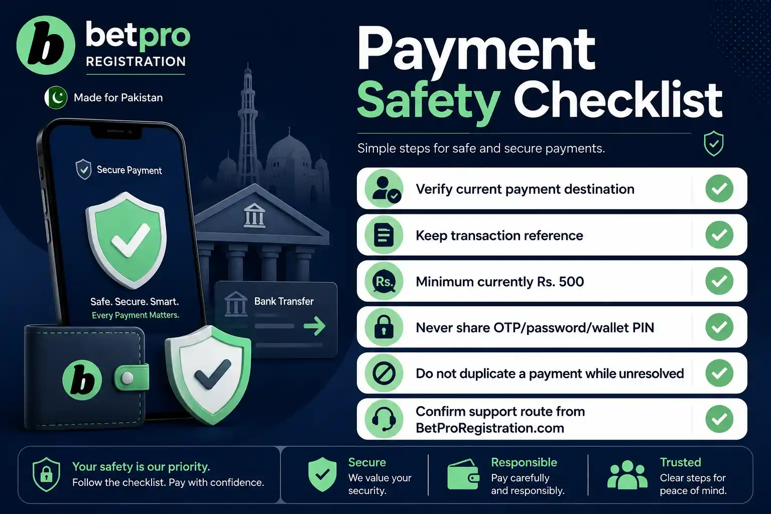 BPexch deposit safety checklist for Pakistan users
